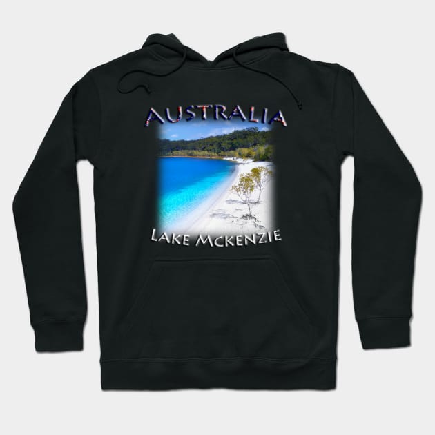 Australia, Queensland - Lake McKenzie Hoodie by TouristMerch